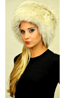 Arctic platinum fox fur hat
